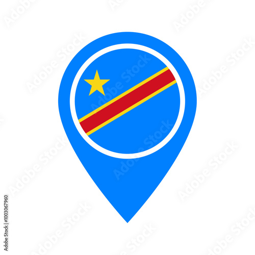 Free Download Democratic Republic of the Congo flag location icon - GFXLoad