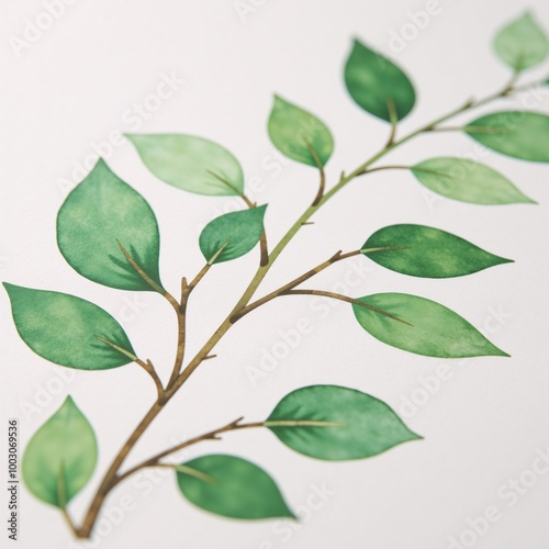 Watercolor Eucalyptus branches and leaves stock illustration hand-drawn ready for printing