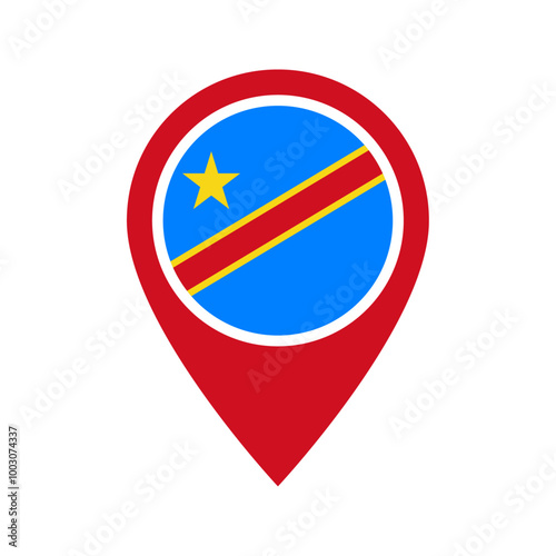 Free Download Democratic Republic of the Congo flag location icon - GFXLoad