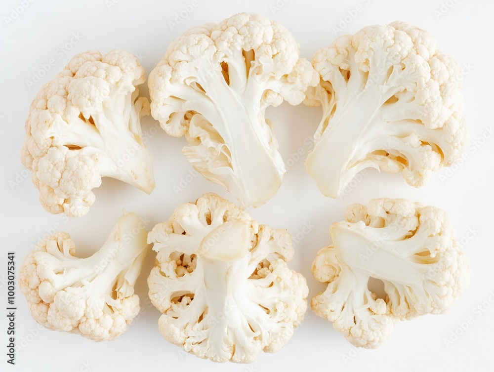 Crispy fried cauliflower florets prepared for a delicious and healthy meal Crispy fried cauliflower florets prepared for a delicious and healthy meal