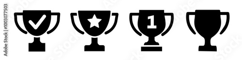 Trophy Cup icon set. Trophy icon
