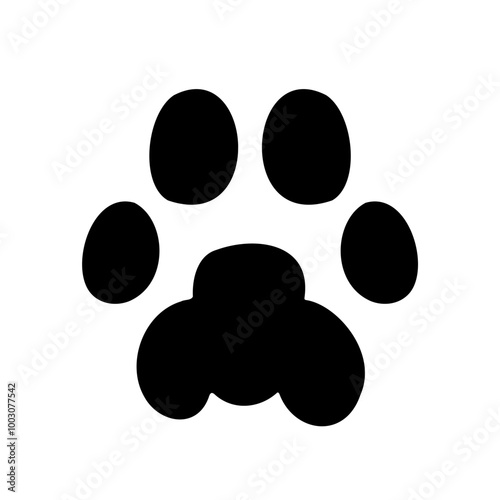 Paw icon set. Paw print vector.