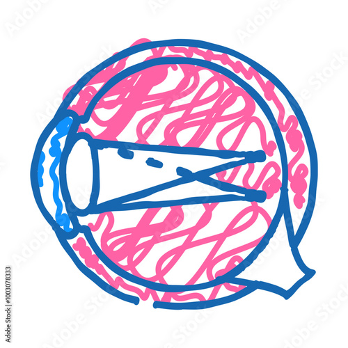 astigmatism ophthalmology doodle icon sketch vector. astigmatism ophthalmology sign. isolated symbol illustration