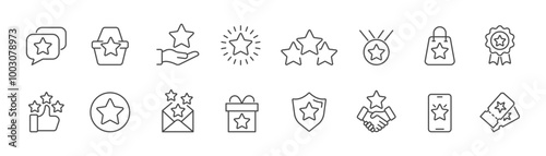Bonus and benefit icons set. Reward line icon. Vector illustration