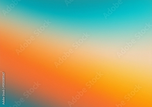Vibrant gradient background orange white blue teal blurred, grainy texture effect, header poster banner landing page backdrop design