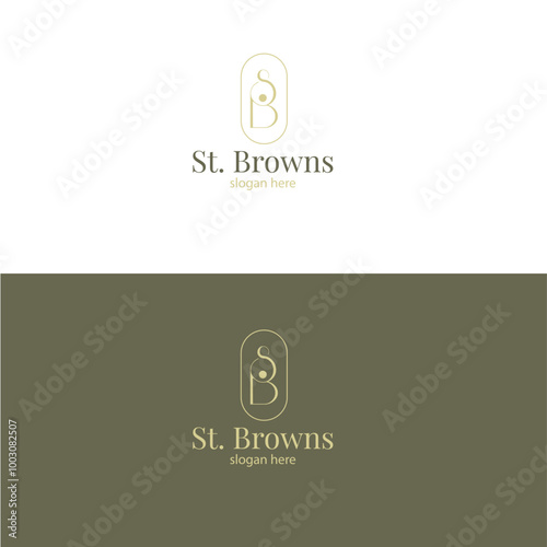 Initial Letter SB or BS Logo Design