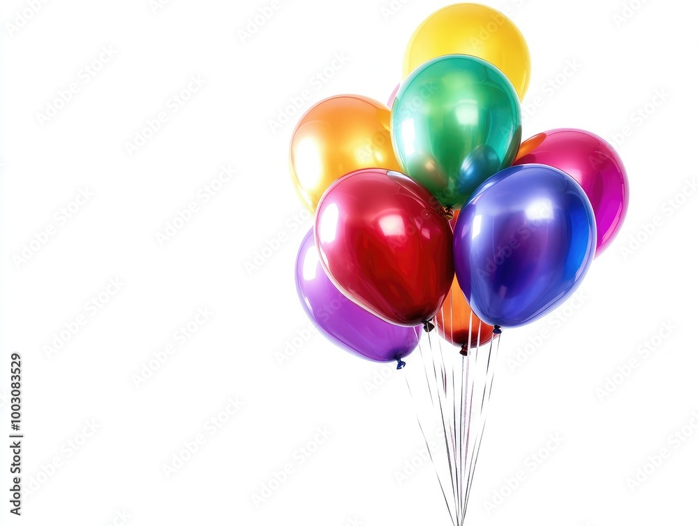 colorful balloons isolated on white colorful balloons isolated on white