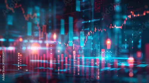 Wallpaper Mural Stock market financial trading analysis growth Torontodigital.ca