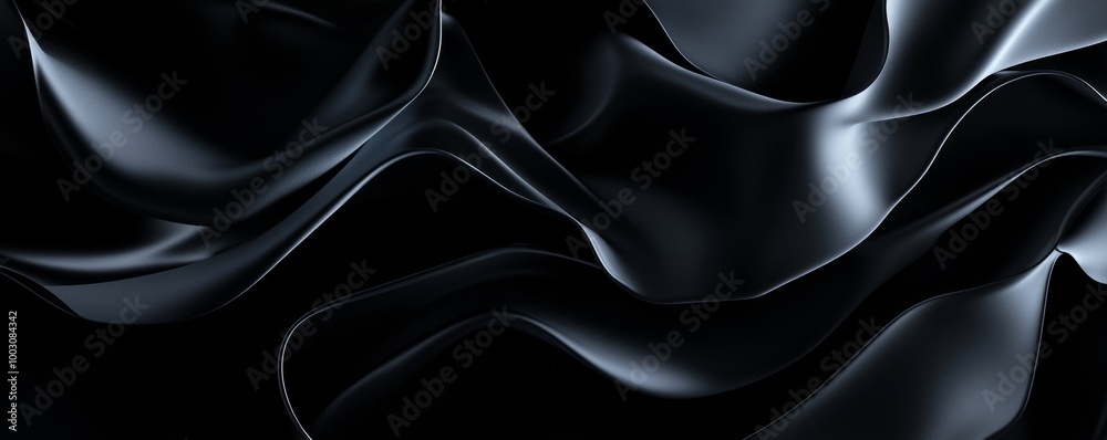 Abstract black silk waves Abstract black silk waves