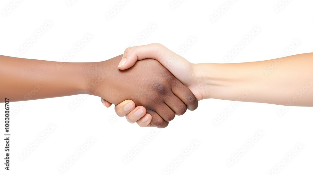 Diverse Hands Shaking Interracial Handshake Teamwork Concept Diverse Hands Shaking Interracial Handshake Teamwork Concept
