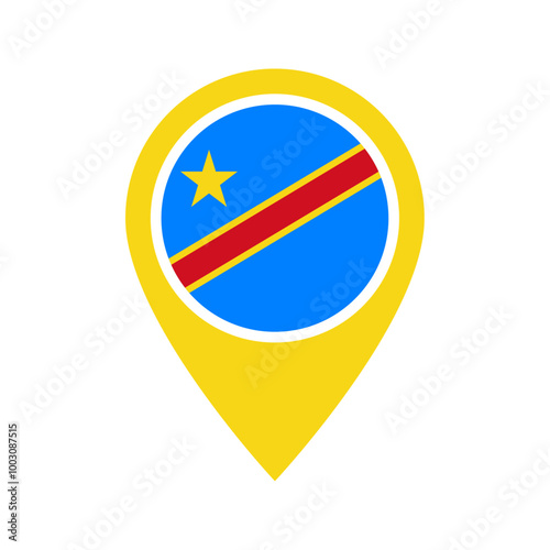 Democratic Republic of the Congo flag location icon Free Download Democratic Republic of the Congo flag location icon - GFXLoad