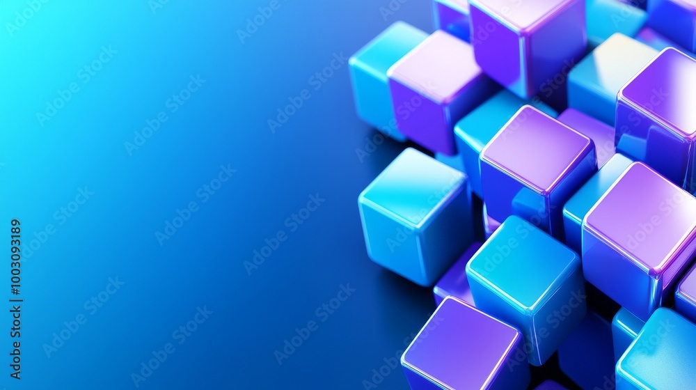 The background is an abstract geometric background with isometric digital blocks. Blockchain concept and modern technology. Illustration style: modern. The background is an abstract geometric background with isometric digital blocks. Blockchain concept and modern technology. Illustration style: modern.