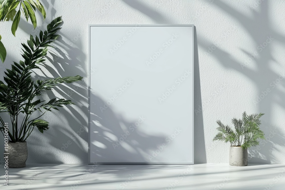 A3 Poster Mockup on White Background created with Generative AI A3 Poster Mockup on White Background created with Generative AI