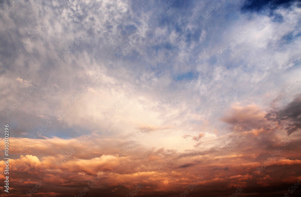 Fototapeta premium Evening sky clearing up after the storm