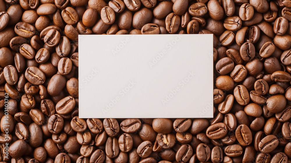 Blank Card on Coffee Bean Background
Blank Card on Coffee Bean Background