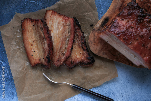 Pork Belly Slices.  photo