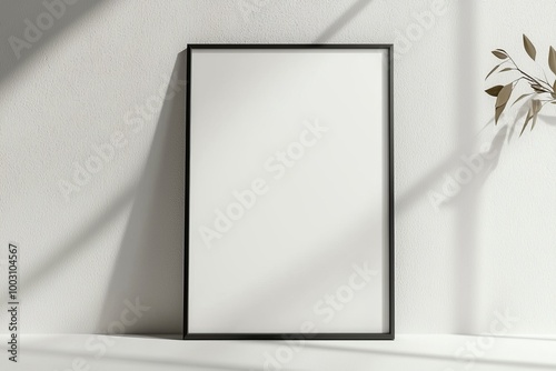 A3 Poster Mockup on White Background created with Generative AI