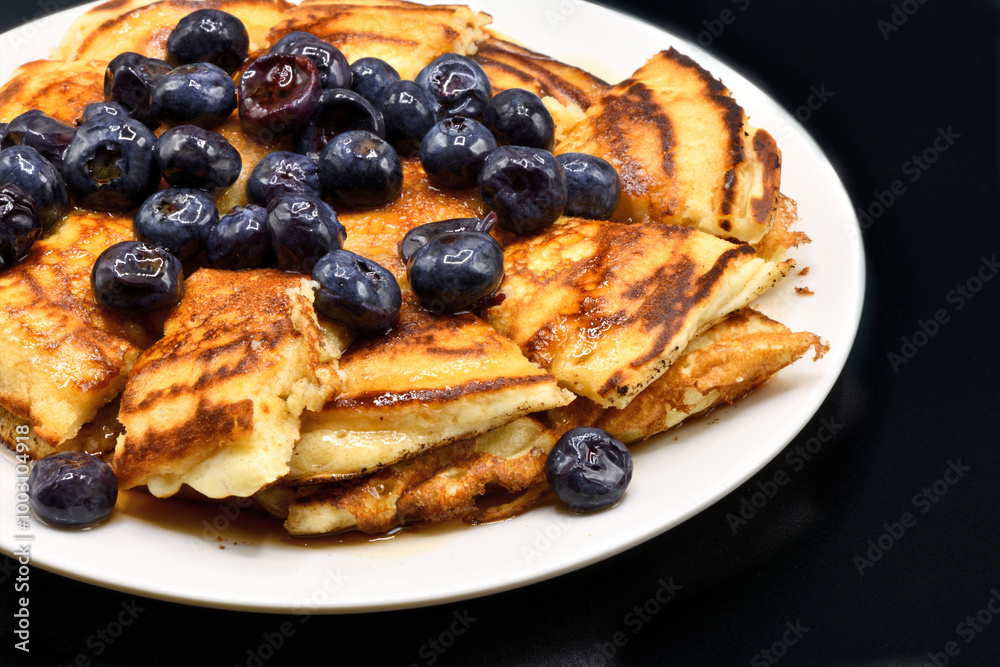 Pancakes with blueberries. Pancakes with blueberries.