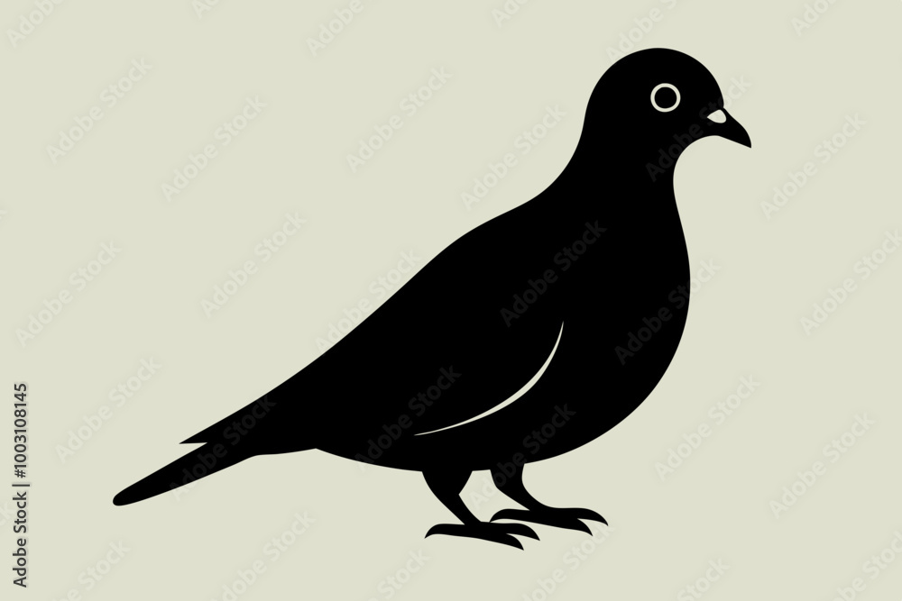 A cute Mourning Dove bird for log silhouette black Vector art illustration A cute Mourning Dove bird for log silhouette black Vector art illustration