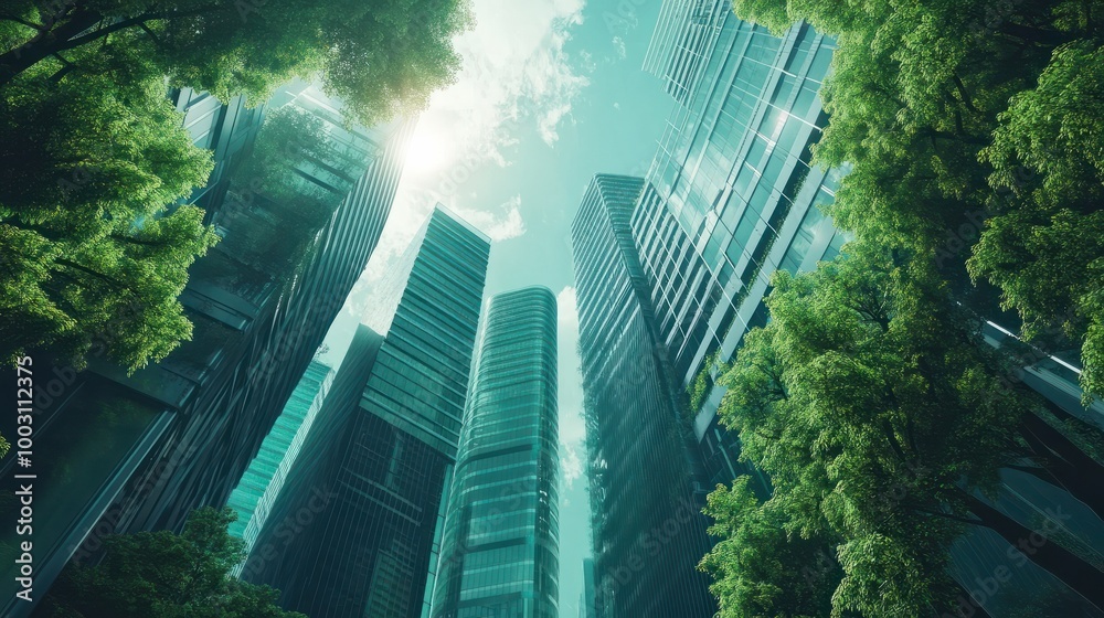 A utopian vision of future cities with eco-friendly skyscrapers and lush greenery, showcasing a harmonious blend of technology and nature A utopian vision of future cities with eco-friendly skyscrapers and lush greenery, showcasing a harmonious blend of technology and nature