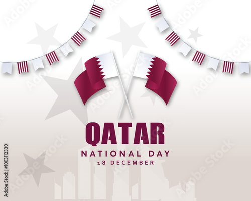 Qatar National Day Background Design.