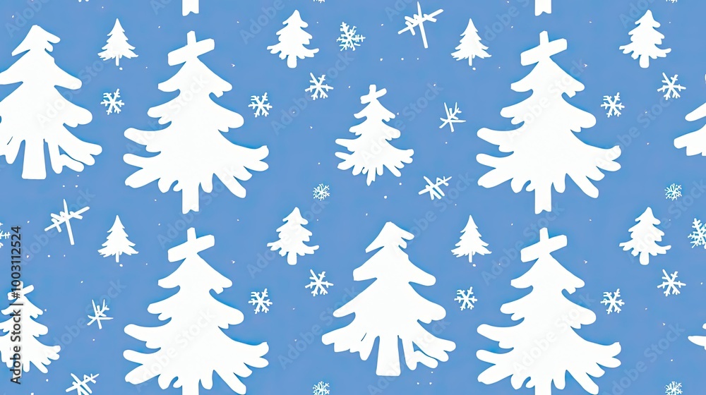 A simple vector pattern of Christmas trees A simple vector pattern of Christmas trees