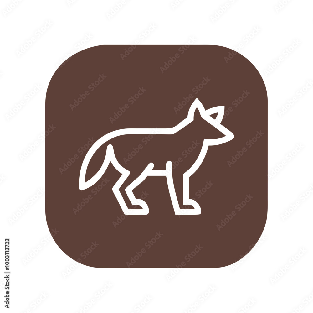 Obraz premium Vector Silhouette of Fox in Minimalist Style for Graphic Design and Branding