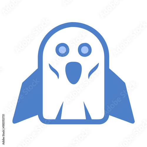  Blue Ghost Emoji Spooky Vector for Halloween Design and Apps