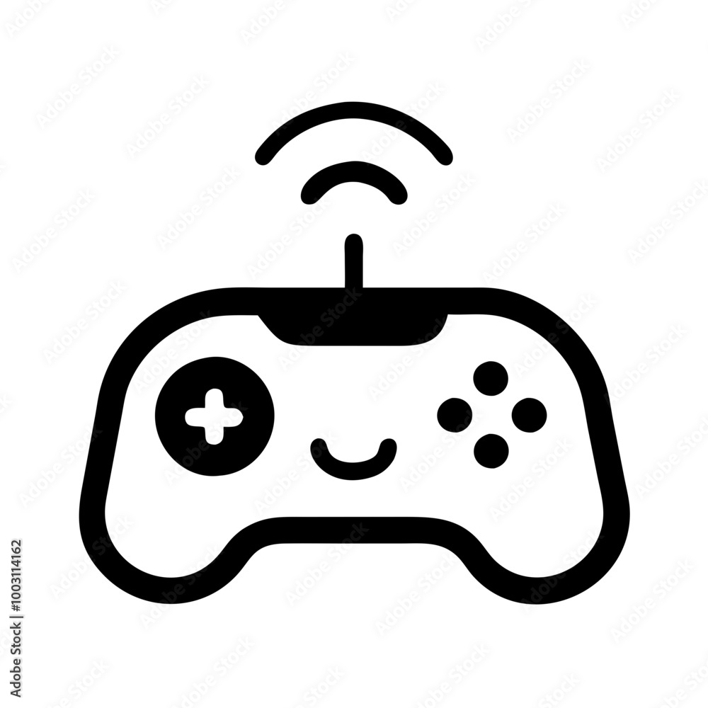 Gaming Controller Vector Wireless Entertainment Symbol for Technology Design Gaming Controller Vector Wireless Entertainment Symbol for Technology Design