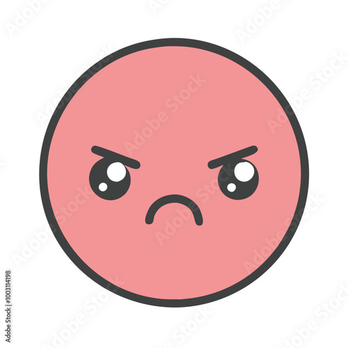  Angry Emoji Illustration for Social Media Communication or Digital Design