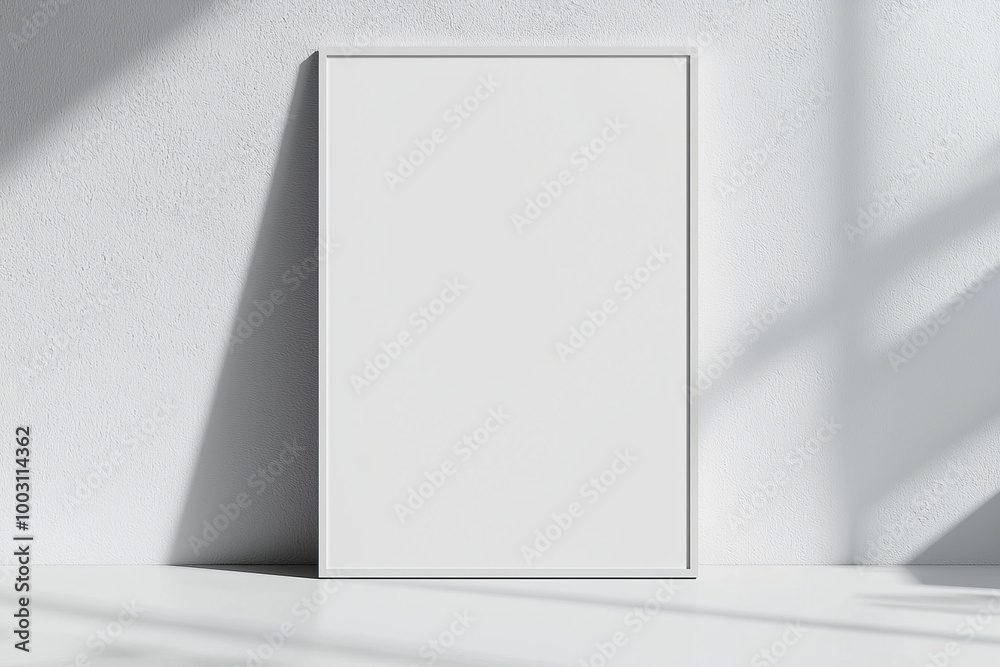 A3 Poster Mockup on White Background created with Generative AI A3 Poster Mockup on White Background created with Generative AI
