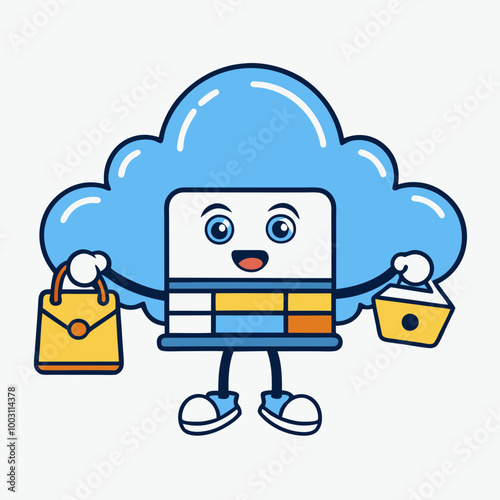 robot with cloud