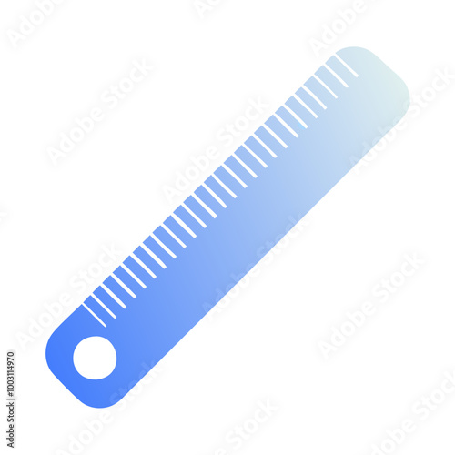  Blue Gradient Vector Hair Comb for Salon or Personal Grooming Use