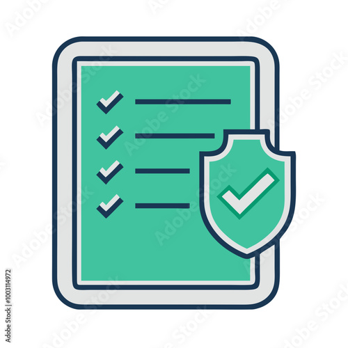  Checklist with Shield Vector for Security and Task Management