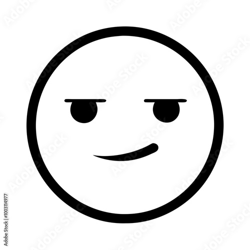 Wry Smirk Emoji Vector for Messaging and Emoticon Design