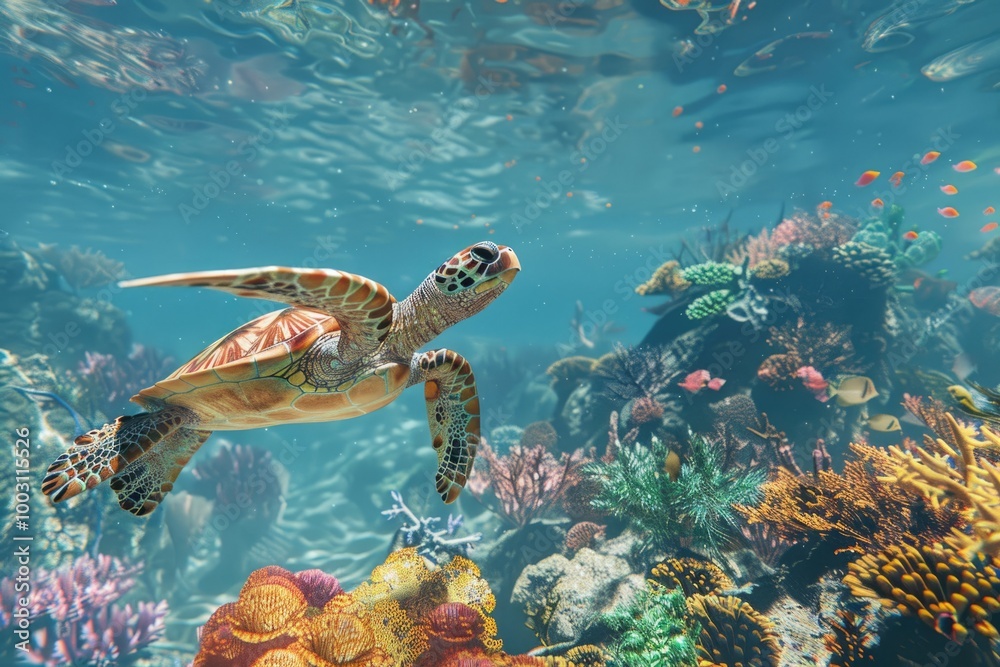 Fototapeta premium turtle in the sea