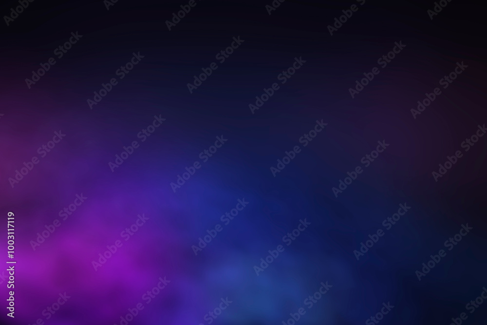 Fototapeta premium Atmospheric dark blurred background with glow, light haze and bokeh effect. For Christmas and New Year design, digital art, festive backdrop, artistic application, banner, presentation, advertising