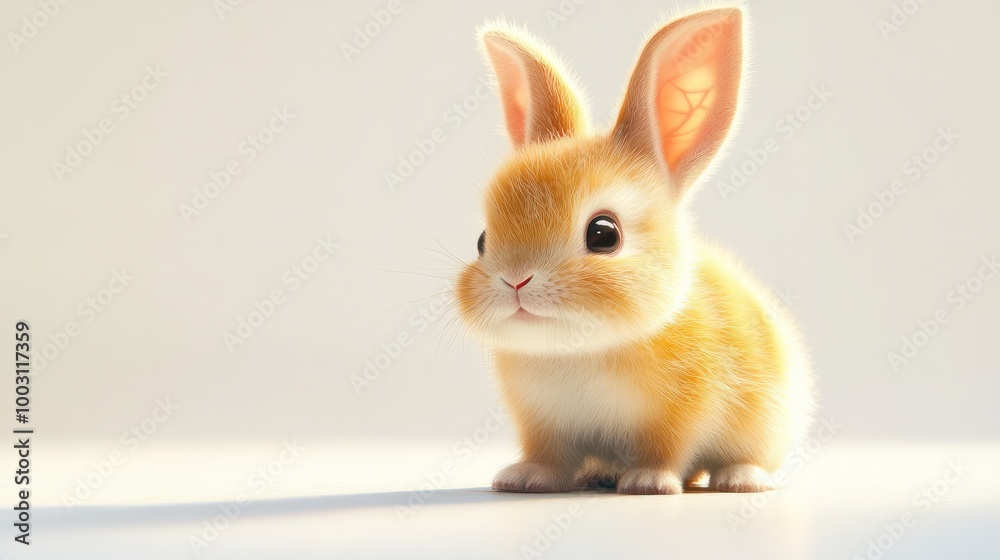 Ein hüpfendes Kaninchen isoliert auf weiÃem Hintergrund. Ein hüpfendes Kaninchen isoliert auf weiÃem Hintergrund.