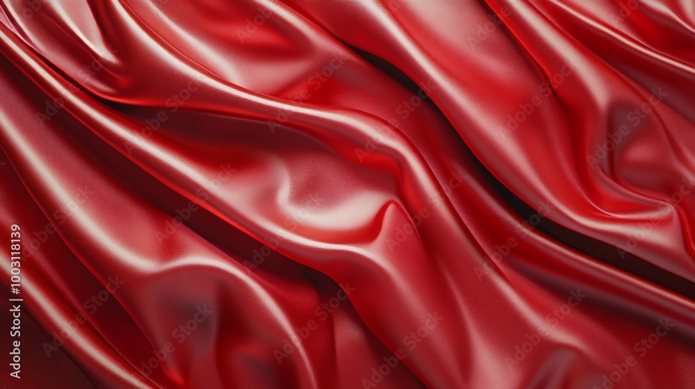 Obraz premium A red fabric with a wave pattern