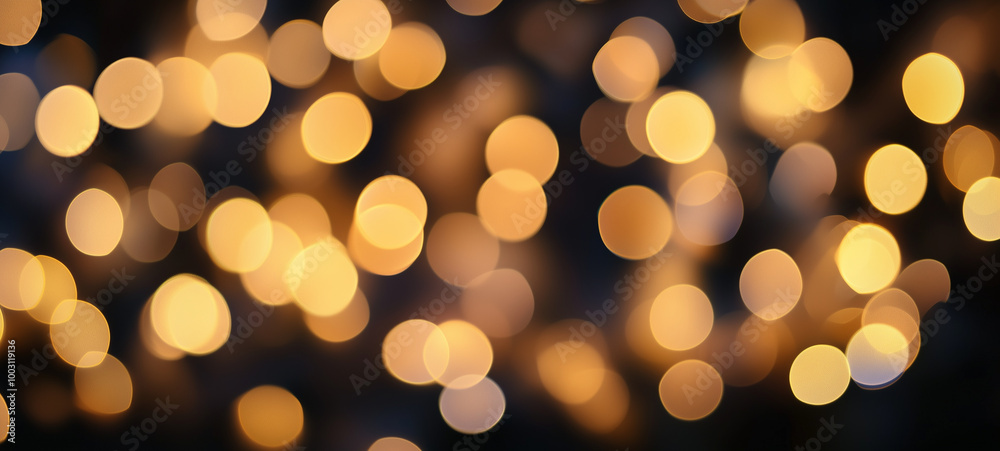 Abstract blurred background of yellow lights on a dark black defocused background Abstract blurred background of yellow lights on a dark black defocused background