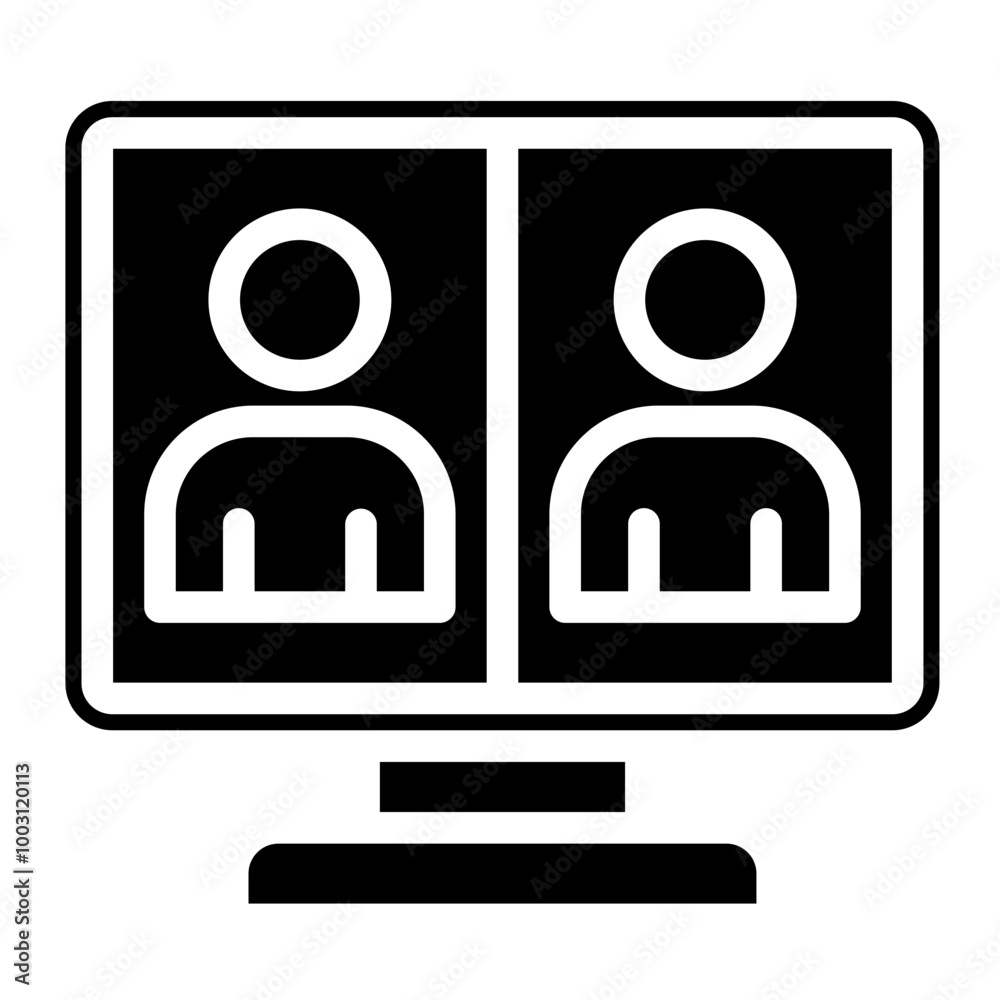 Video Call vector icon style
