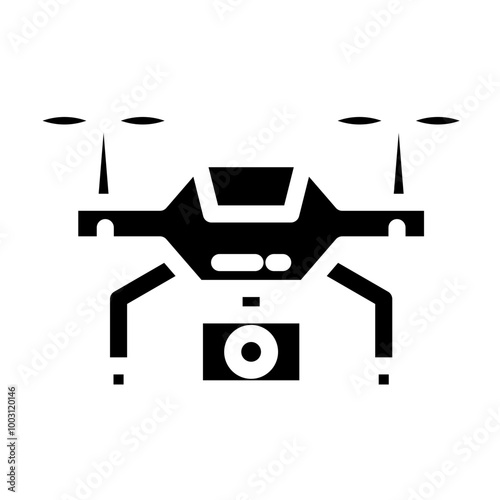 Dron vector icon style