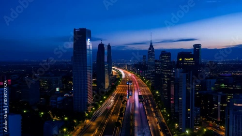 Wallpaper Mural 4K Cityscape at Dusk | High-Rise Buildings and Nightfall Time-Lapse Torontodigital.ca