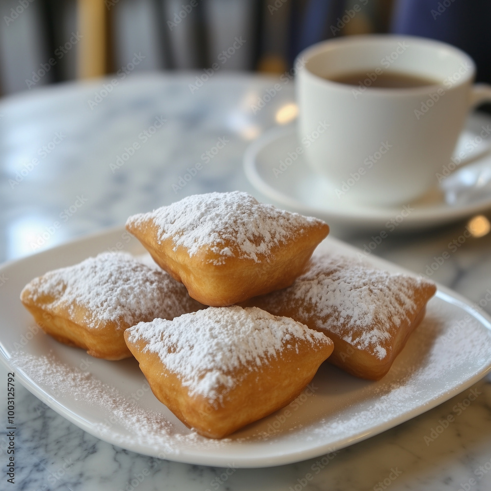 Traditional French beignets doughnuts Traditional French beignets doughnuts
