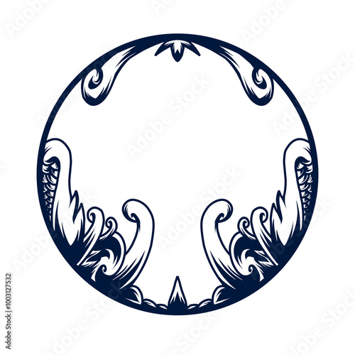 Decorative ornament frame. Vector illustration