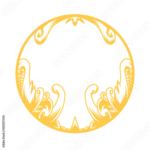 Decorative ornament frame. Vector illustration
