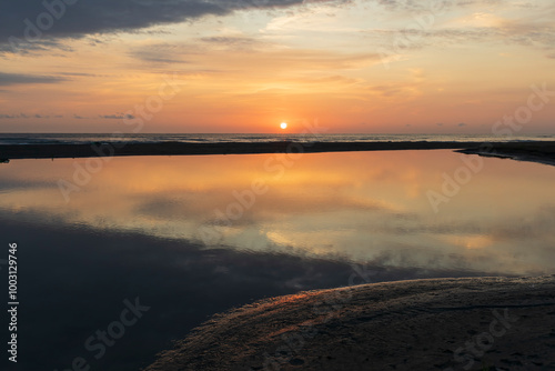 Sunrise on the Caspian Sea ...