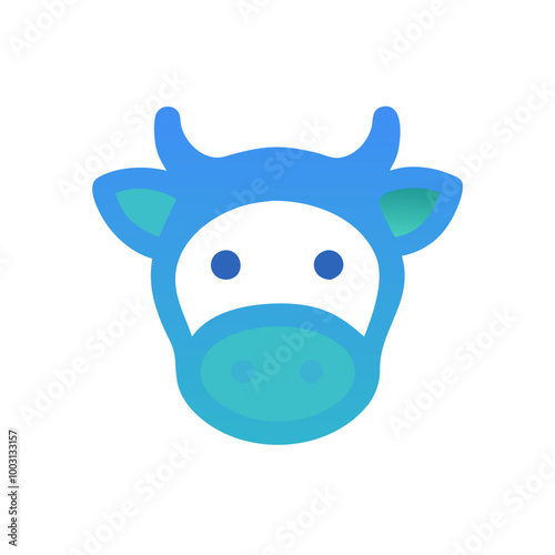 cow cartoon vector icon illustration