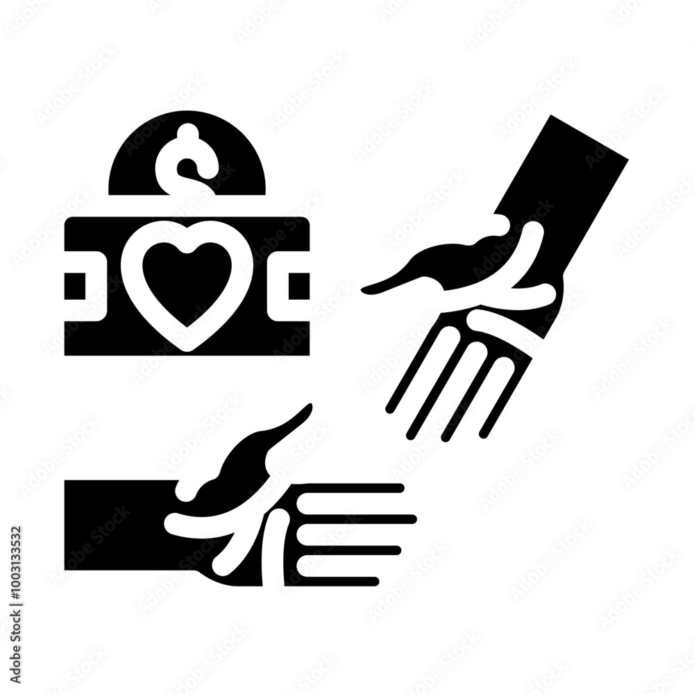 Obraz premium Charity Gala vector icon style