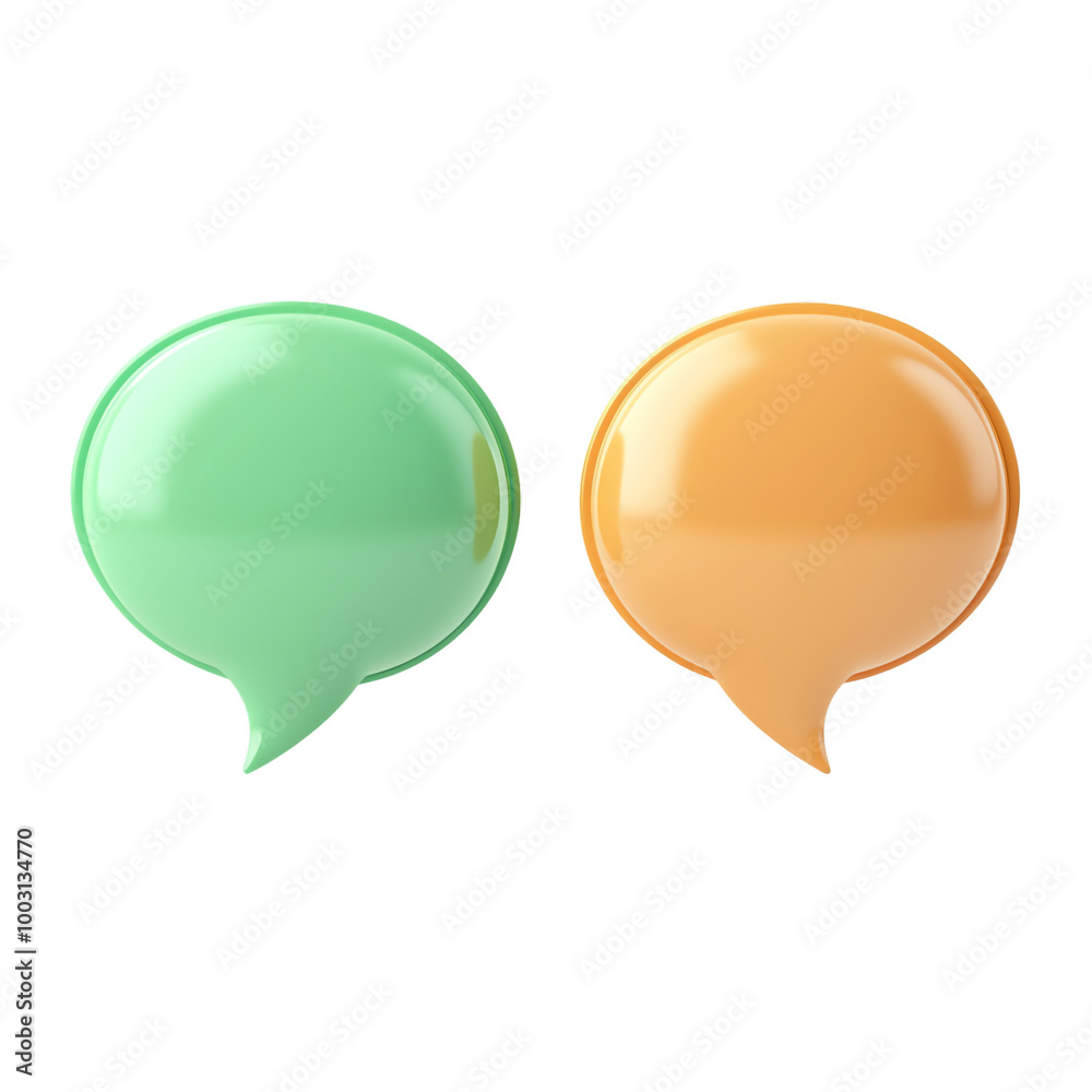 Colorful speech bubbles, white isolated background. transparent background Colorful speech bubbles, white isolated background. transparent background